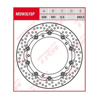 Disco de Freno Flotante TRW MSW357SP BMW S 1000 RR 2015-2016
